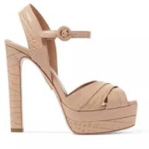 Aquazzura Tan Platform Heels